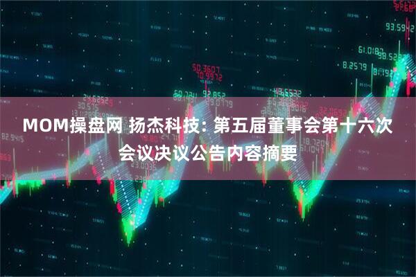 MOM操盘网 扬杰科技: 第五届董事会第十六次会议决议公告内容摘要