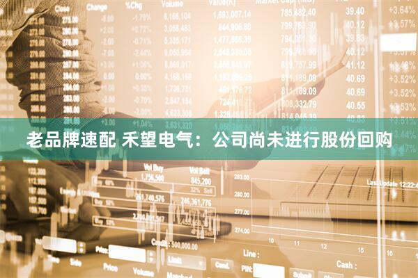 老品牌速配 禾望电气：公司尚未进行股份回购