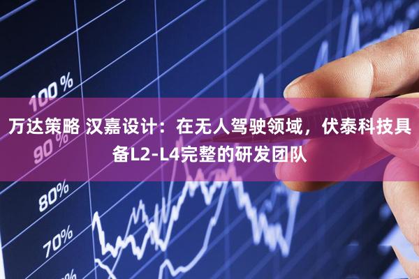 万达策略 汉嘉设计：在无人驾驶领域，伏泰科技具备L2-L4完整的研发团队